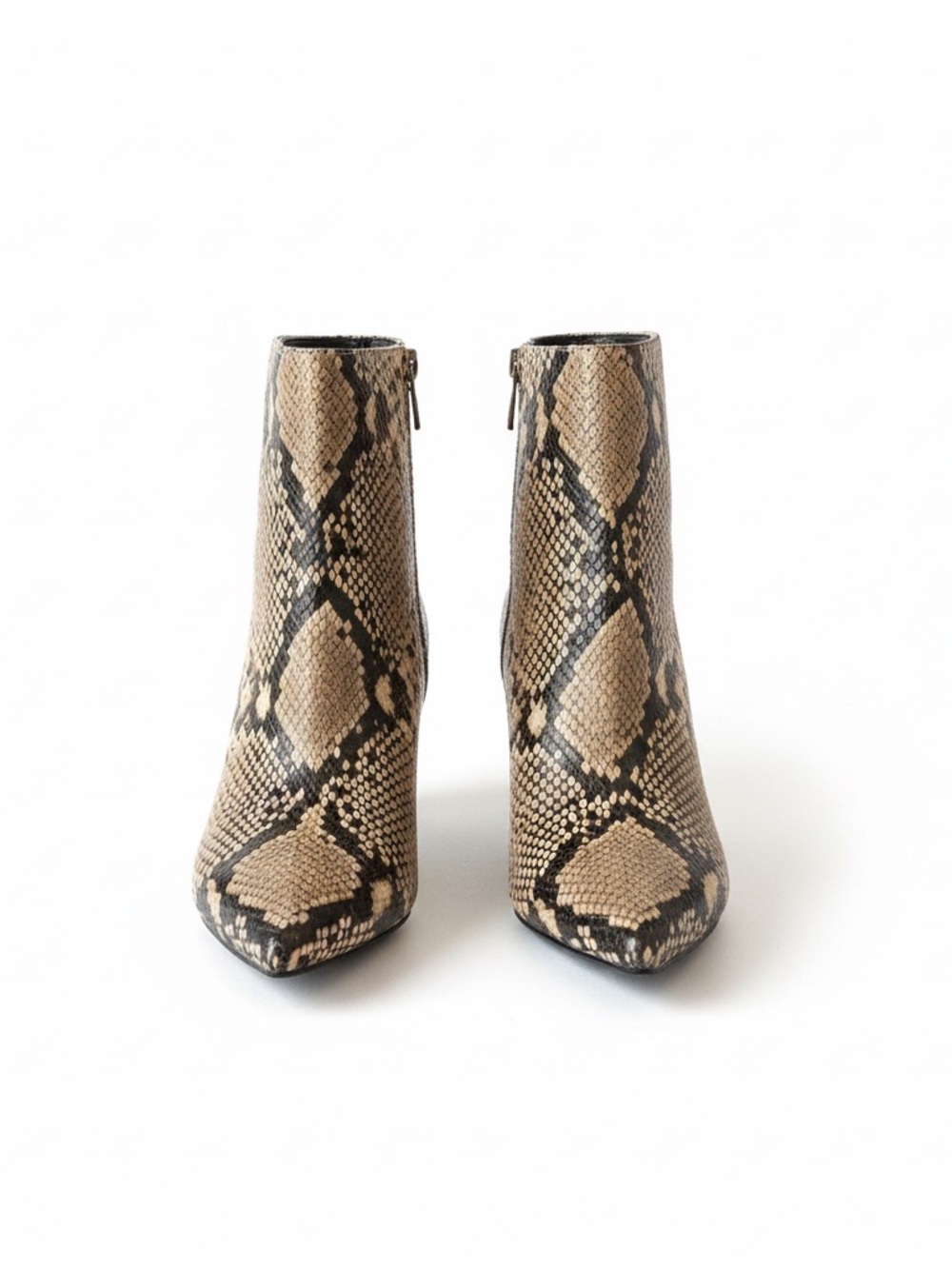 Chic & Edgy Macy's Exclusive NY I.N.C. Snakeskin Pointed Toe Mid-Heel Booties -